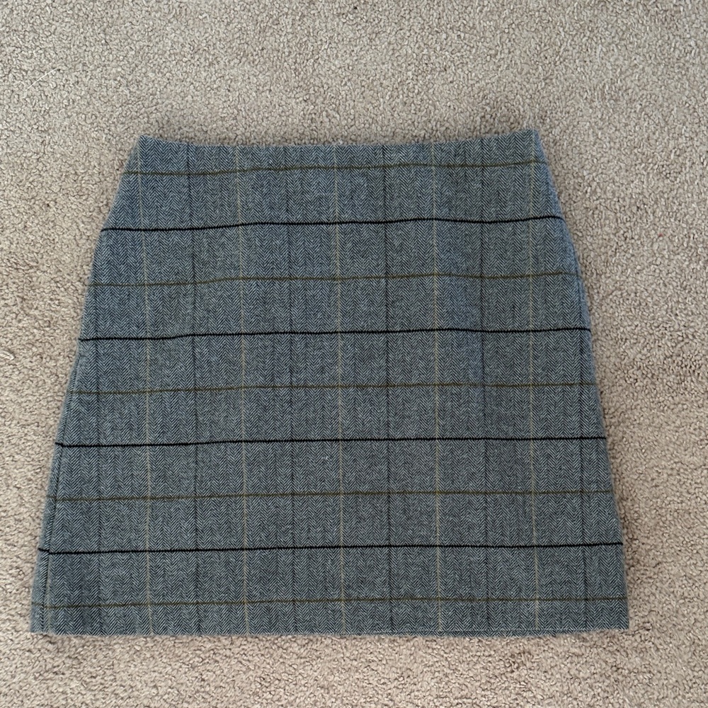 Uniqlo Gray Plaid Pencil Skirt